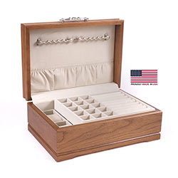 A photo of Sophistication Jewelry Chest with English Walnut Finish