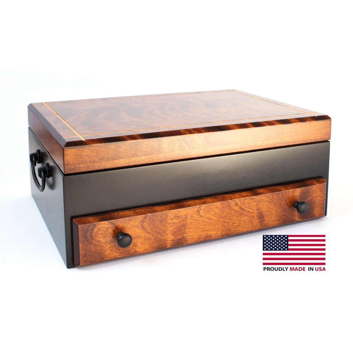 Flaming Amish Birch Flatware Chest