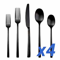 Beacon Black 20pc Service for 4