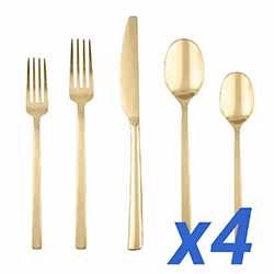 Beacon Gold Satin 20 Piece Service for 4