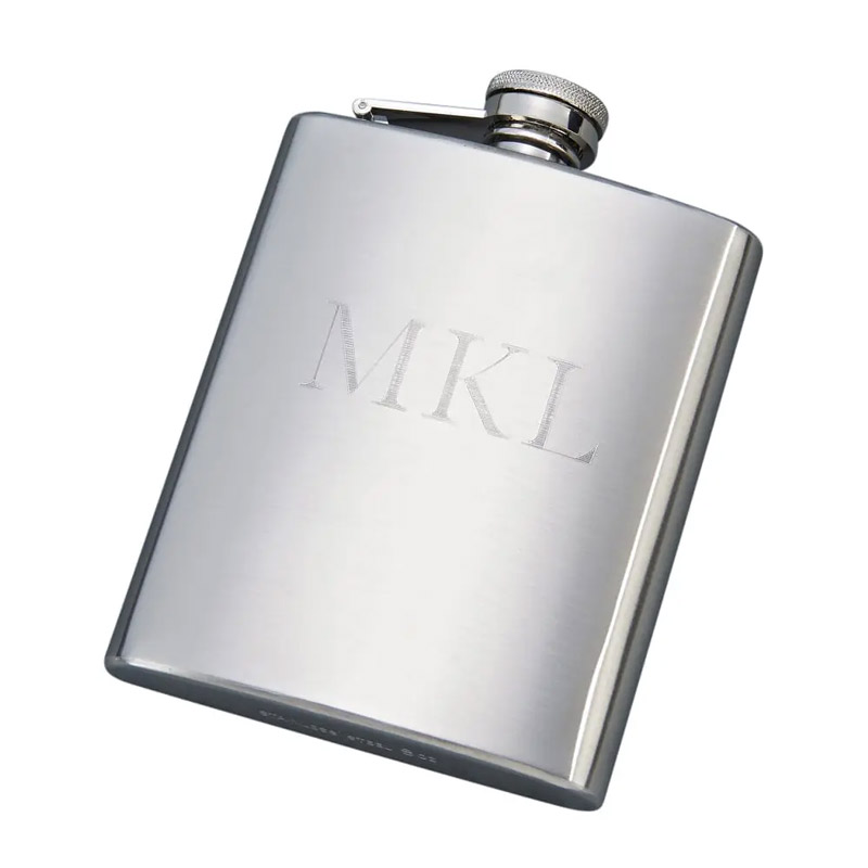 Flask, 8oz Stainless Steel, Brushed Finish