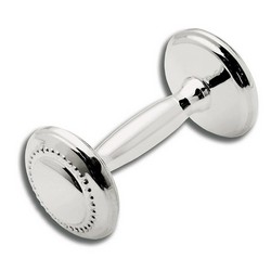 A photo of Classic Bead Dumbbell Rattle Cunill Sterling
