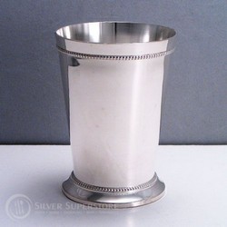 A photo of Beaded Mint Julep Cup by Elegance Silver Plate