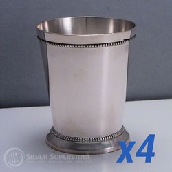 A photo of Beaded Mint Julep Cup, Set of 4, Small