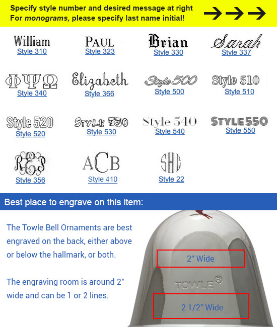Christmas Bell with Hallmark Engraving