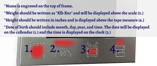 Image of engravable area on piece