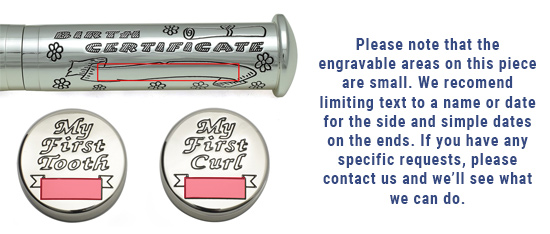 Image of engravable area on piece