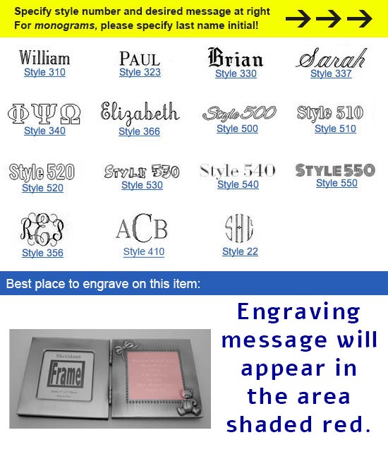 Image of engravable area on piece