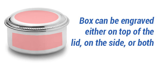 Image of engravable area on piece