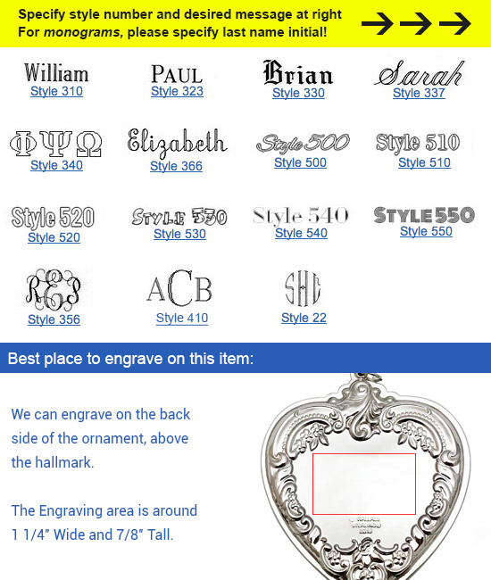 Image of engravable area on piece