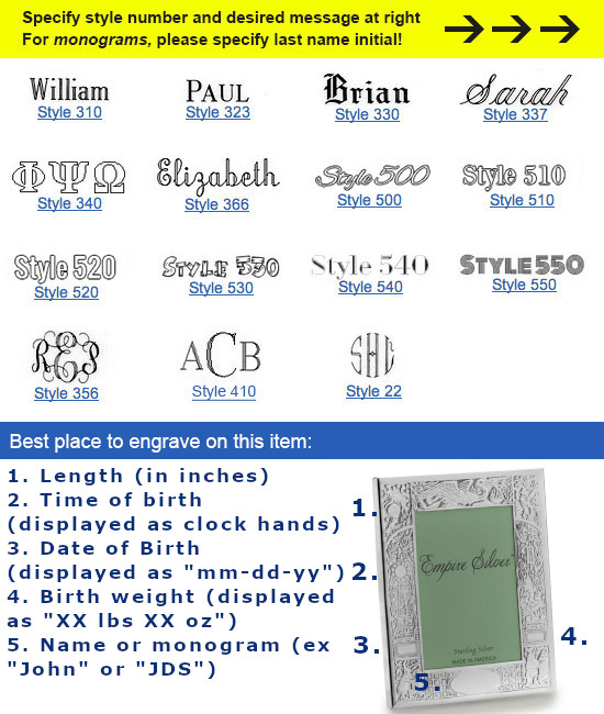 Image of engravable area on piece