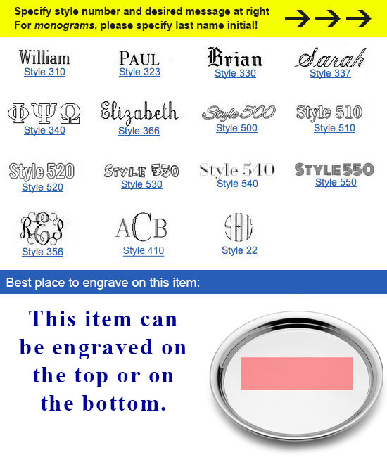 Image of engravable area on piece