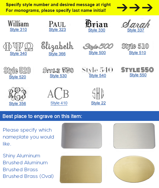 Engraving - Shiny Aluminum Rectangular Nameplate