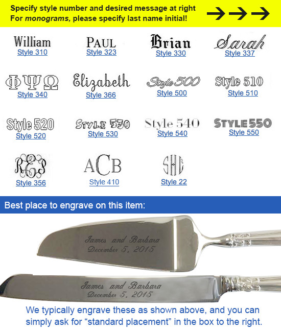 Engraving - Wedding Cake Set