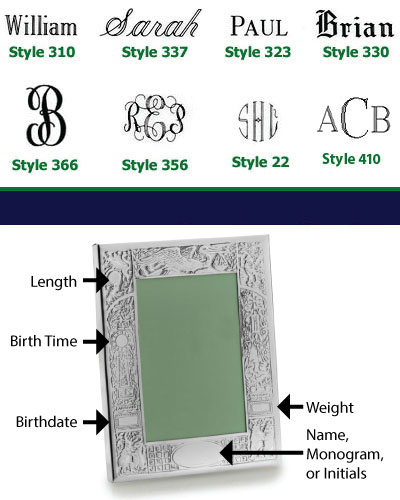 Birth Record Frame Engraving