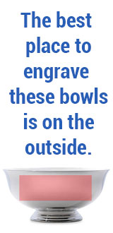 Engraving sample on a Paul Revere Bowl