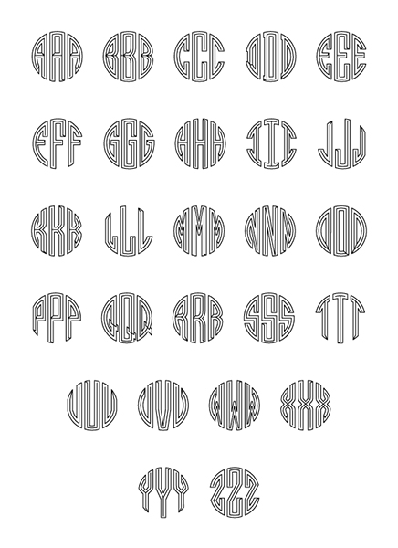 Alphabet written in Style 22