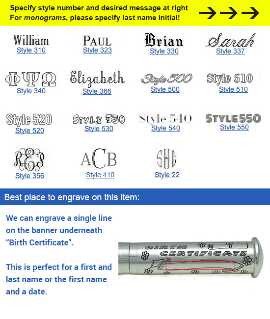 Image of engravable area on piece