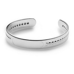 A photo of Baby Bracelet, Beaded Engravable Sterling by Empire