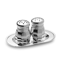 Salt & Pepper Shakers, Set of 4 Plastic Lined, Empire