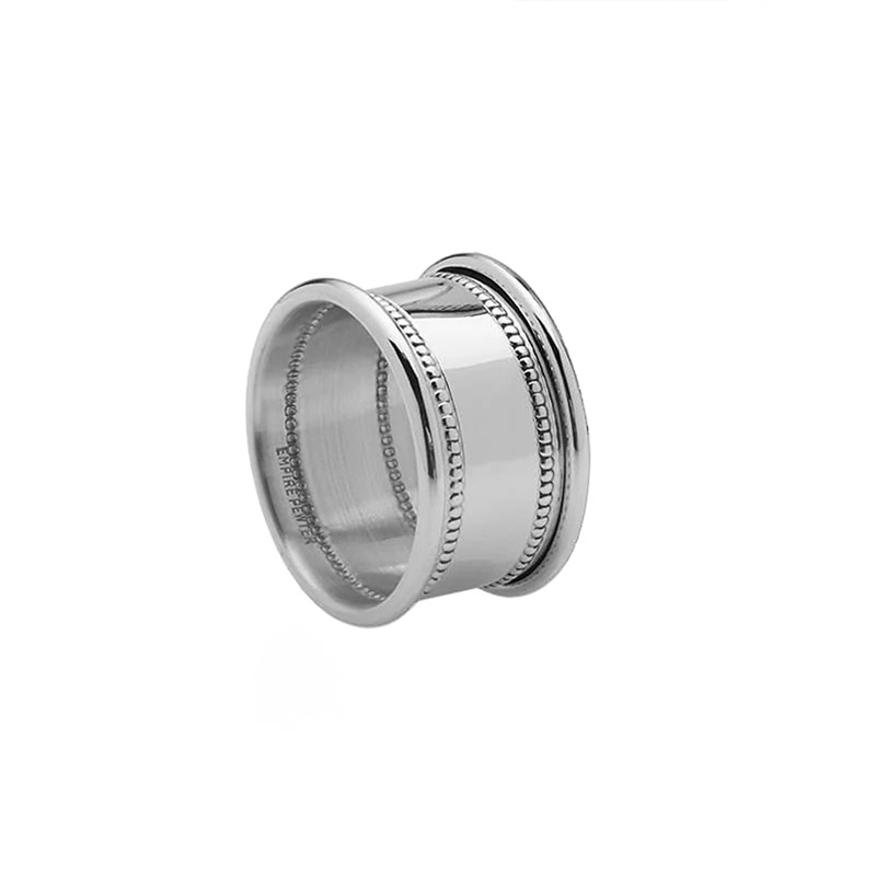 Beaded Pewter Napkin Ring