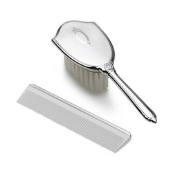 Classic Girls Brush & Comb Set with Shield Design