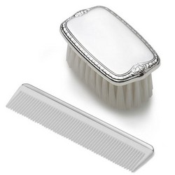 Plain Military Style Comb Brush Set, Boys