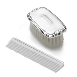Military Baby Brush & Comb Set with Shield Design