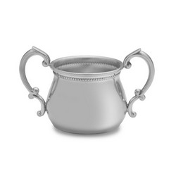 Scroll Handle Straight Baby Cup  Personalized Pewter Shower Gift