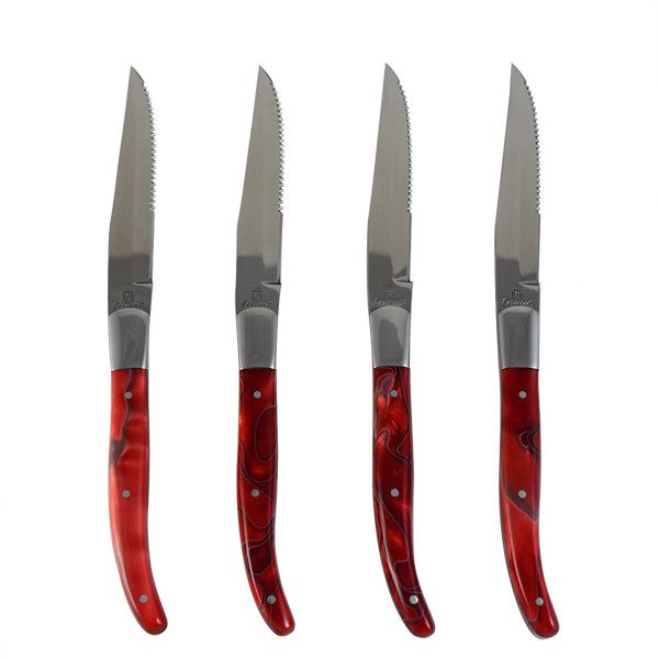 Fortessa Provencal Red Steak Knife Set