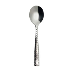 A photo of Lucca Faceted Bouillon Spoon, Not Stamped