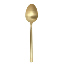 A photo of Arezzo Brushed Gold Dessert Spoon