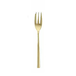 A photo of Arezzo Brushed Gold Appetizer/Cake Fork