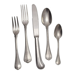 A photo of San Marco Tumbled 5 Piece Place Setting, With Stamp