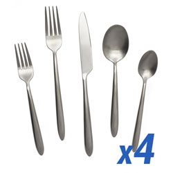A photo of Velo Brushed 20pc Service for 4