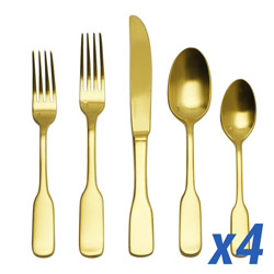 Ashton Brushed Gold 20 piece Service for 4