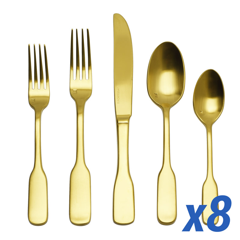 Ashton Brushed Gold 40pc Service for 8