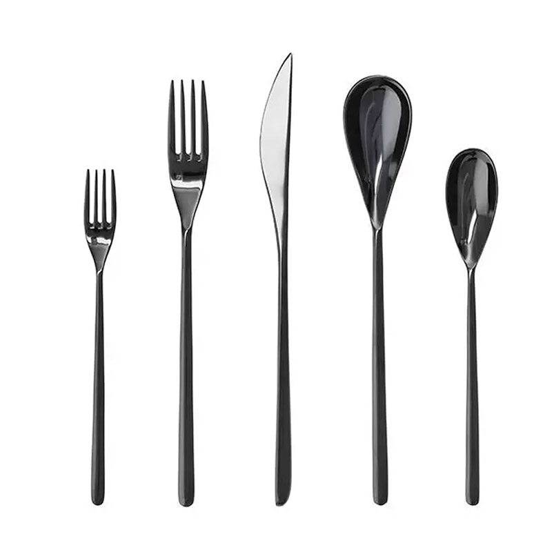 Dragonfly Black 5pc Place Setting, With Stamp