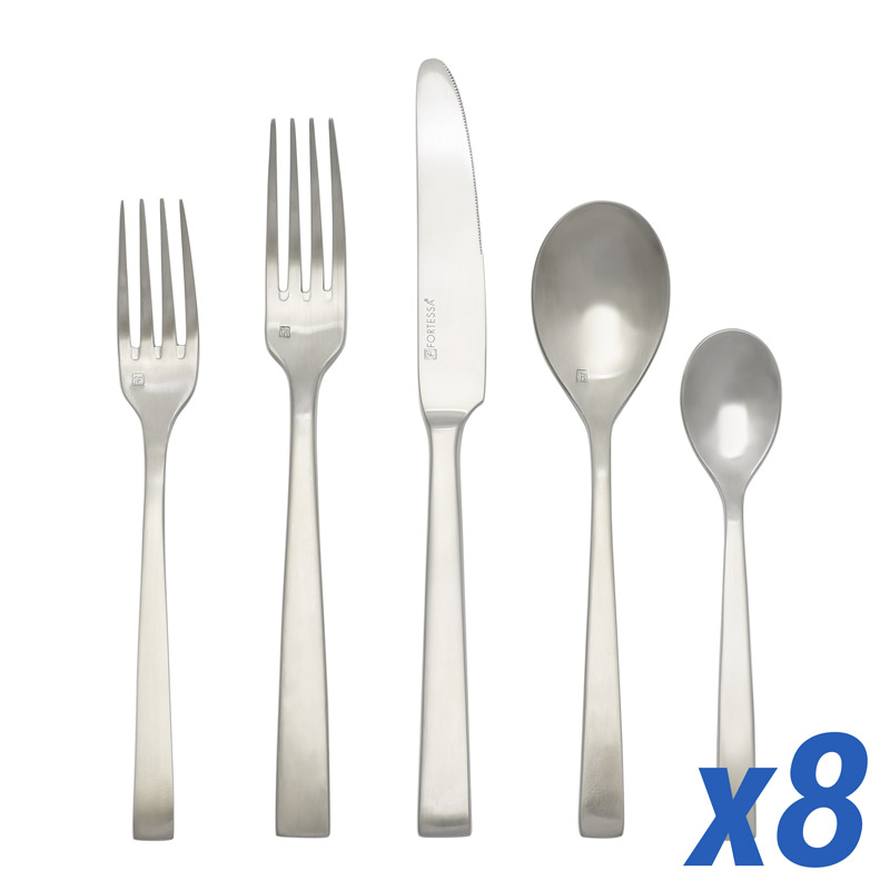 Spada Brushed 40pc Service for 8, No Stamp