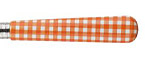 Sabre Gingham Orange Stainless Flatware