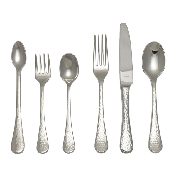 Ginkgo Hammered Stainless Steel Children's Flatware at discount