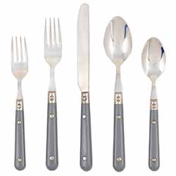 A photo of Le Prix Gray 5pc Place Setting