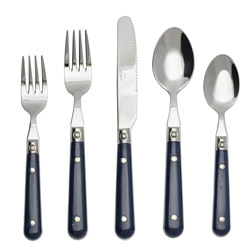 A photo of Le Prix Navy Blue 5pc Place Setting