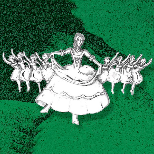 hand hammer nine ladies dancing silver christmas ornament engravable sterling silver christmas ornaments