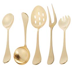 A photo of Rocco Gold Matte 5pc Serving Set