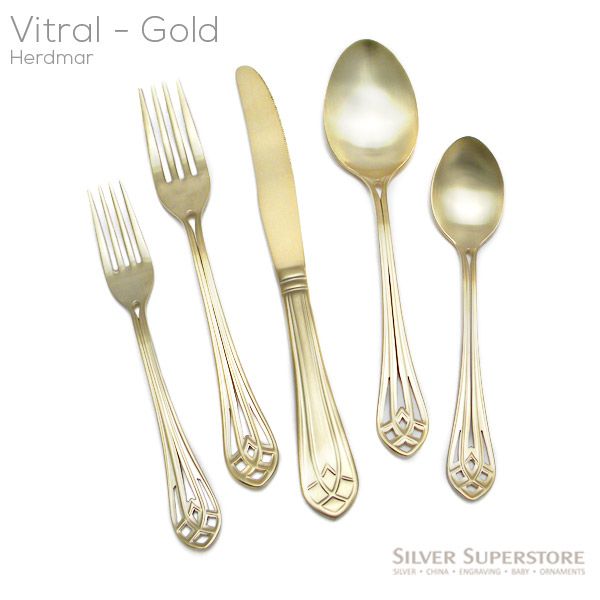 Vitral Matte Gold 5pc Place Setting