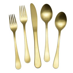 A photo of Portofino Gold 5pc Place Setting