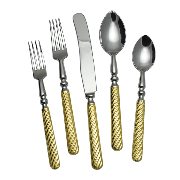 Sobor Gold Handle 5pc Place Setting
