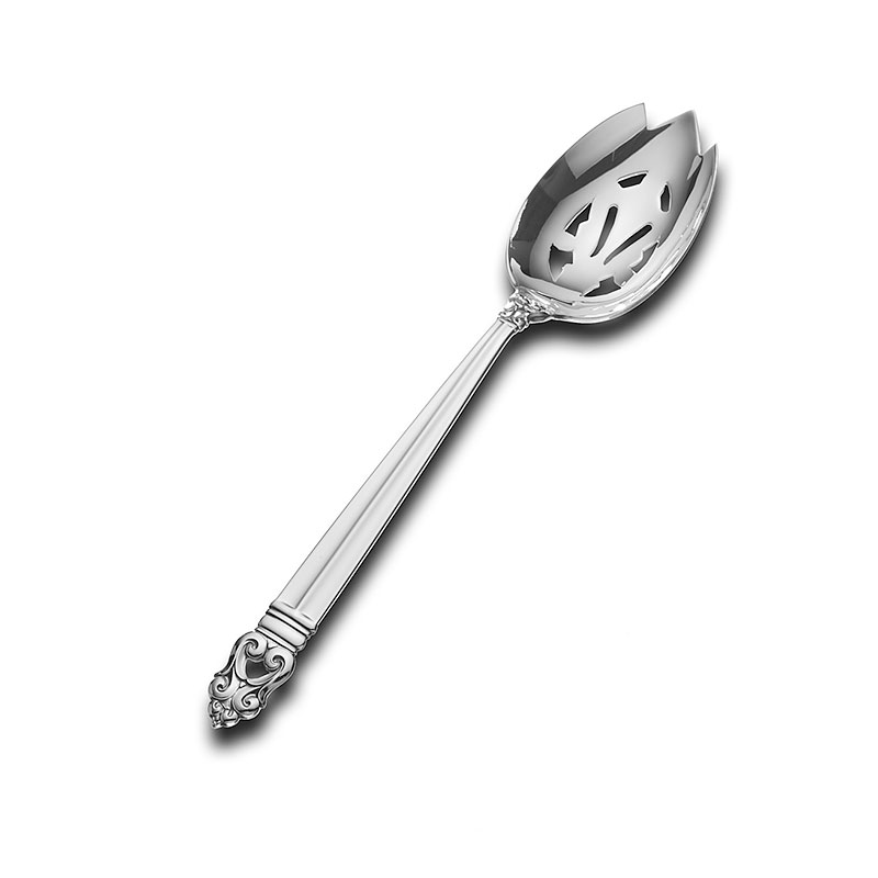 International Royal Danish Sterling Pierced Serving Spoon silversuperstore