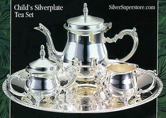 child's silver plated tea set